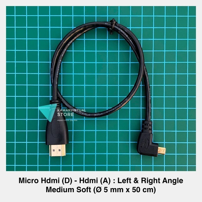 [Expres] Micro Hdmi to Hdmi Right / Left Angled 90 L Degree Up to 4k