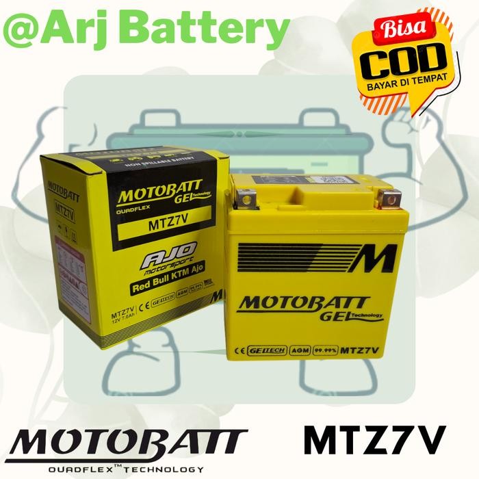 Aki Motor Nmax Old Aerox Old Lexi Old MOTOBATT MTZ7V GEL AKI KERING