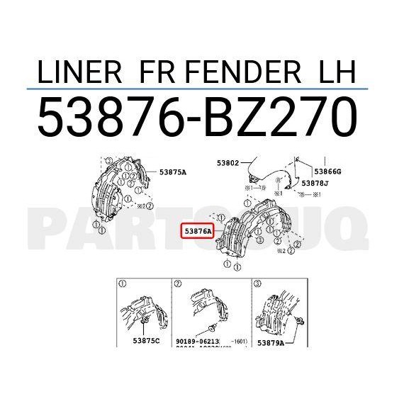 Liner Fender Depan Ty Avanza New Grand 2017 Tipe G