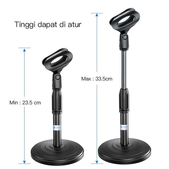 (Expert) Stand Mic Holder Meja Dudukan Tiang Mount Mikrofon Microphone