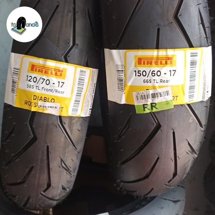 PAKET BAN PIRELLI DIABLO ROSSO SPORT 120/70 & 150/60 RING 17