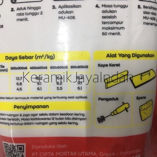 [Expert] MU NAT KERAMIK PENGISI NAT MU408 MU 408 SUPER WHITE