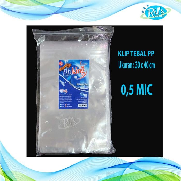 KLIP TEBAL BLUKING 05 30x40cm / PP BENING / 50 micron / 30 x 40 cm / Aksesoriss- Snack / Klip Besar