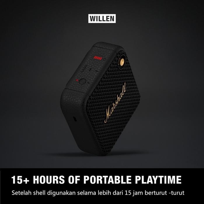 Original 100% Marshall Willen Portable Speaker Marshall Bluetooth Speaker Waterproof Mini Bluetooth