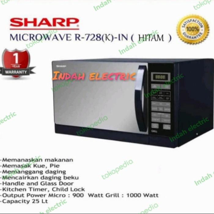 Microwave Sharp R 728 (K) IN With Grill 25 Liter Original Low Watt