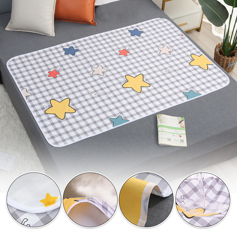 Waterproof Mattress Urine Mat Baby Toddlers Bed Protector Cartoon Diaper Nappy Adult Elder