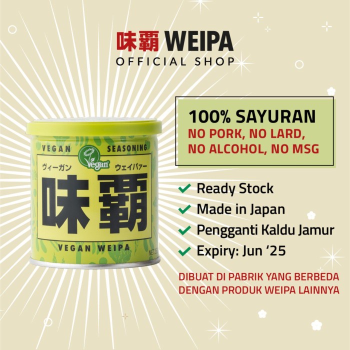 

WEIPA VEGAN 250G KODE 283