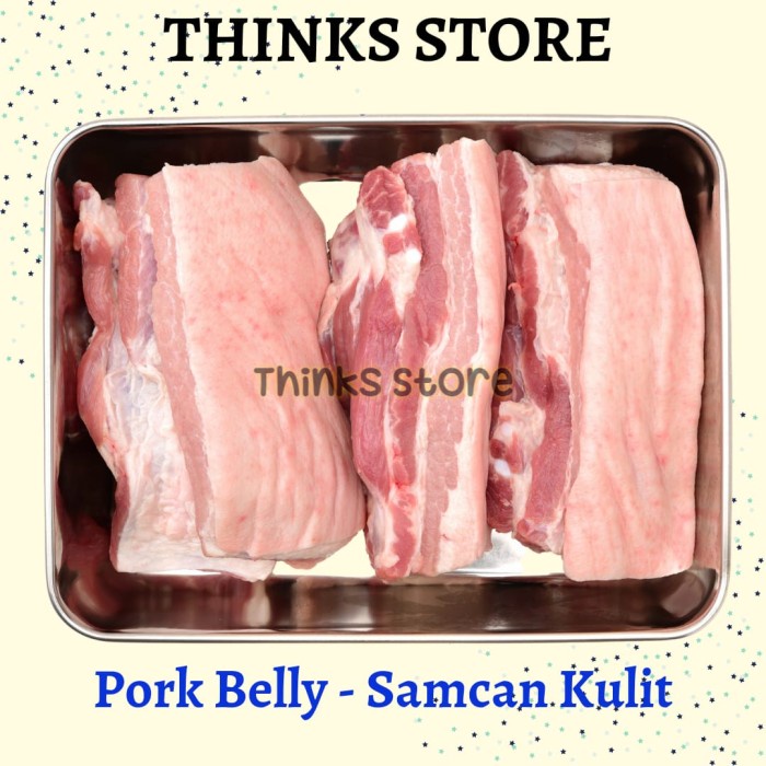 

BALI PORK BELLY SKIN ON / BABI BALI SAMCAN UTUH 500 GRAM KODE 878