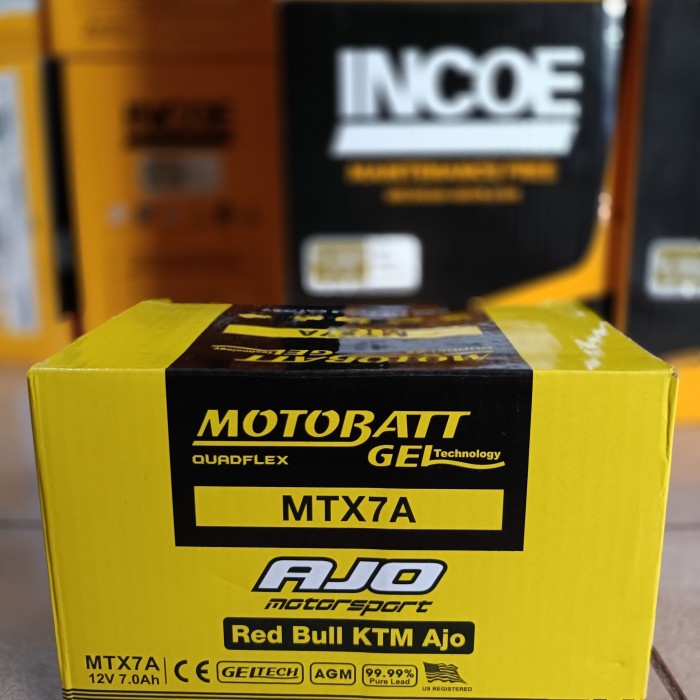 Product Laris Aki Motor Bajaj Pulsar Ns200 Motobatt Mtx7A Aki Kering/Aki Gel