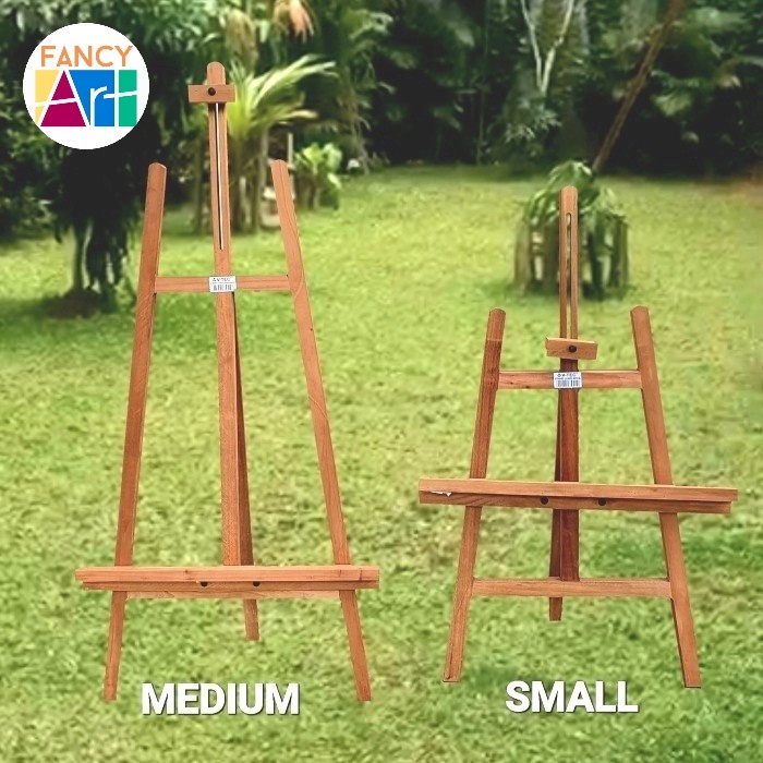 Stand Lukis Kayu Tripod Wooden Easel Kanvas Lukis