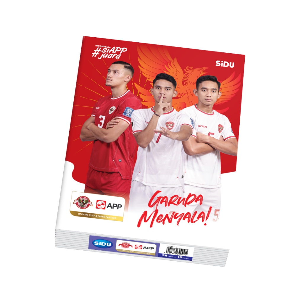 

H7Y [BMS Tangerang] SiDU Buku Tulis Timnas 38 Lembar - 10 buku