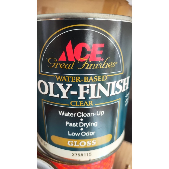 PROMO ACE POLY-FINISH varnish Kayu Pemoles kayu made in USA GLOSS 950ml