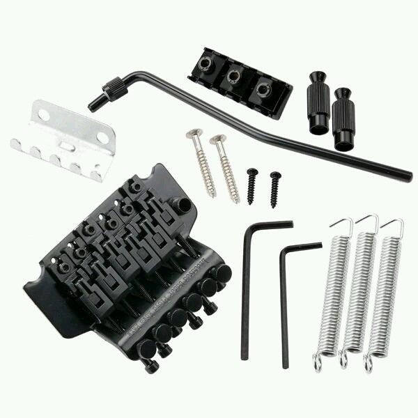 Floyd Rose Guitar Handel Gitar Tremolo Bridge Up Down Black / Hitam