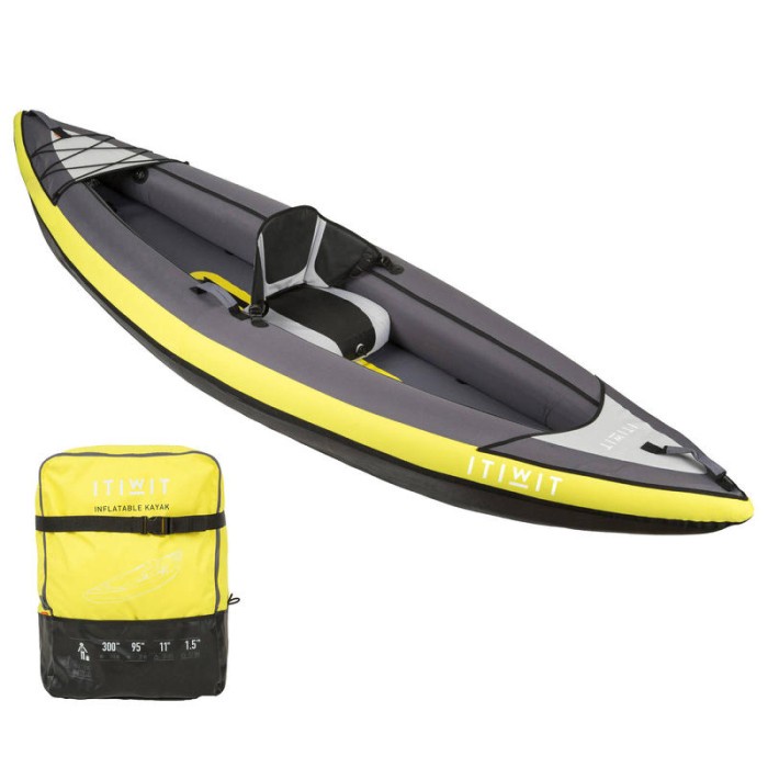 INFLATABLE CRUISING KAYAK 1 PLACE YELLOW perahu kayak