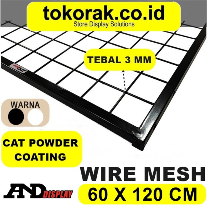 Wire Grid Mesh 60 X 120 Cm - Kawat Jaring Kotak - Ram Dinding Bingkai