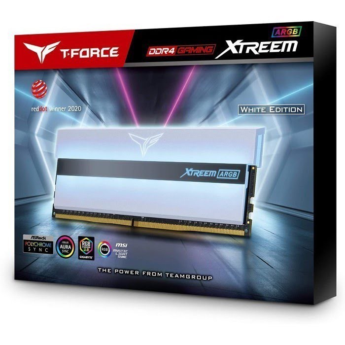 Team T-Force XTREEM ARGB 32GB 2x16GB 3600Mhz Ram PC - White