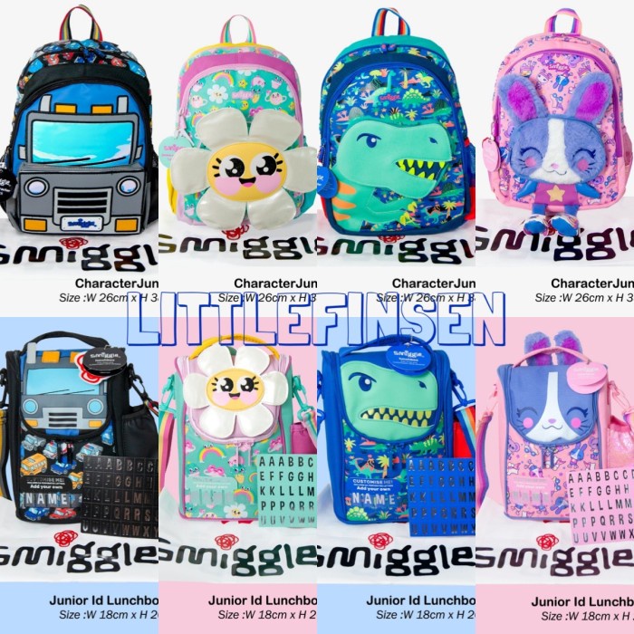 Smiggle Movin Series Tas Ransel Anak Tk Smiggle Dino Truck Rabbit