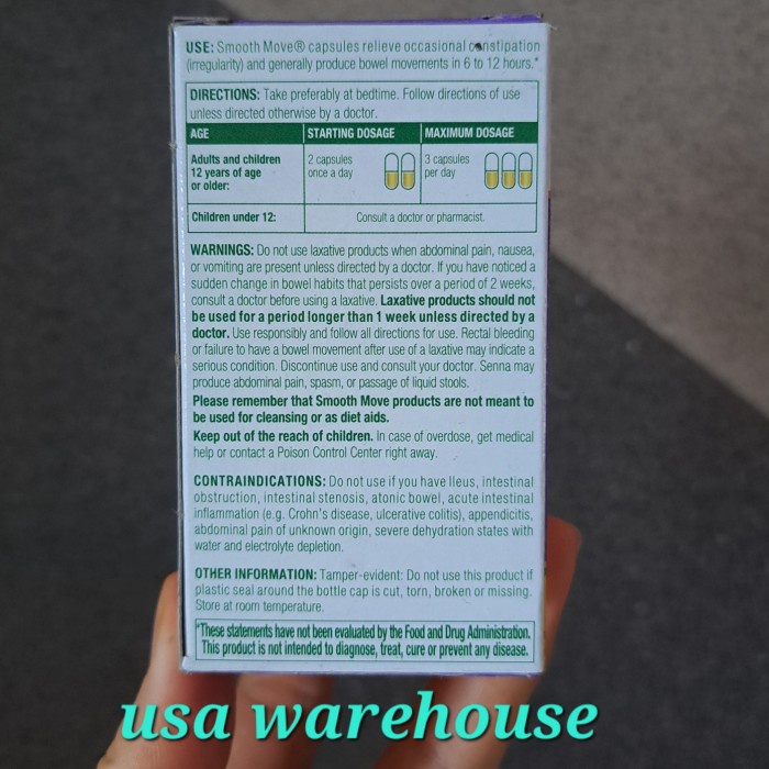 

Promo Terbatas Traditional Medicinals Smooth Move Herbal Laxative Senna - 50 Capsules Aman