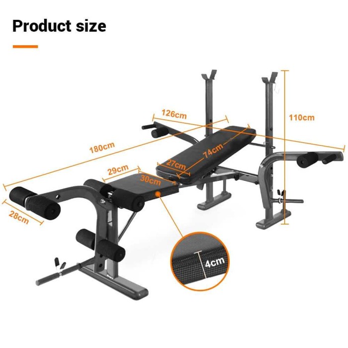Nazar Kursi Gym Sit Up Ben Press Fitness Station
