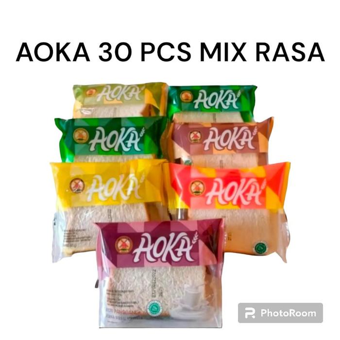 

ROTI AOKA 30 PCS ROTI MIX RASA BISA COD - BUAH-BUAHAN SNACK LEZAT BPOM CERTIFIED KODE 1375