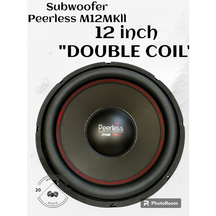 Subwoofer Peerless M12 MKll - DOBLE voice coil 12 inch