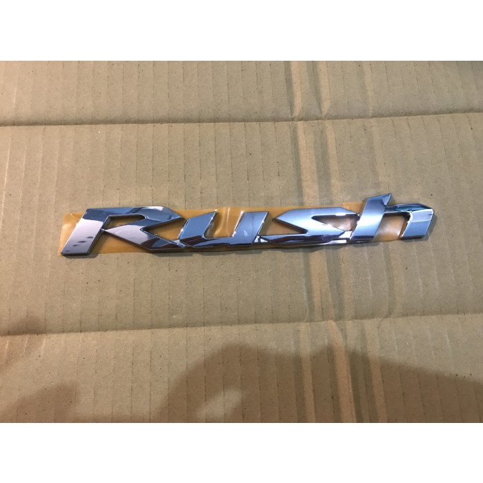 Emblem Rush, Tulisan Mobil Rush, Emblem Mobil Rush, Produk 100% Ori