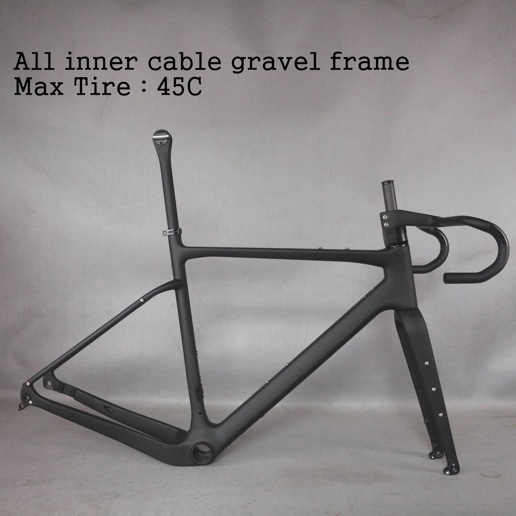 TRAC Gravel Gravel Bike Frame, Gravel Disc Frame, Super Light, GR044, Inner Cable, Factory Deformati