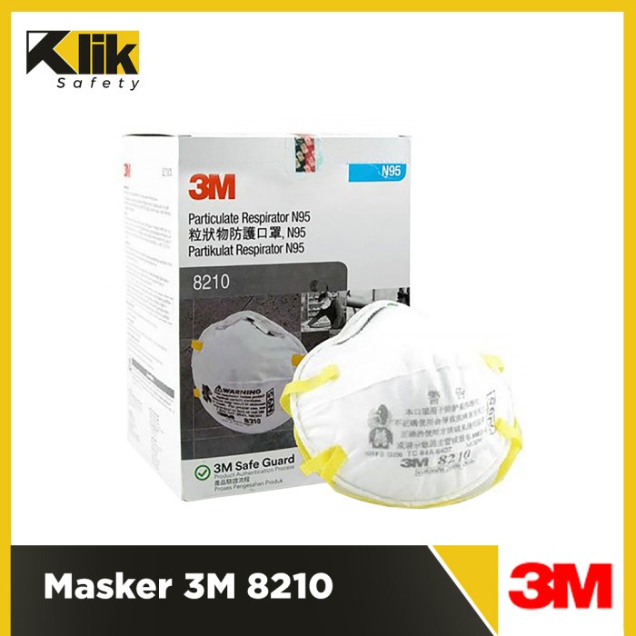 3M Masker N95 8210 Safety Mask Particulate Respirator Original Perbox