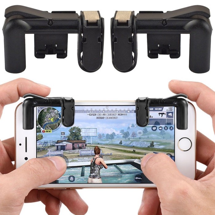 BERGARANSI Tombol Trigger Game Pad Aksesoris HP Aim Touchpad L1 R1 untuk PUBG