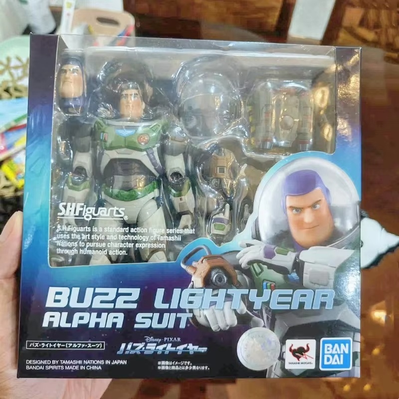 HAL Bandai Original Shfiguarts Buzz Lightyear Alpha Suit Toy Story Collectible Action Figure Anime M