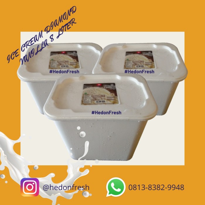 

ICE CREAM VANILLA DIAMOND 8 LITER ES KRIM KODE 999