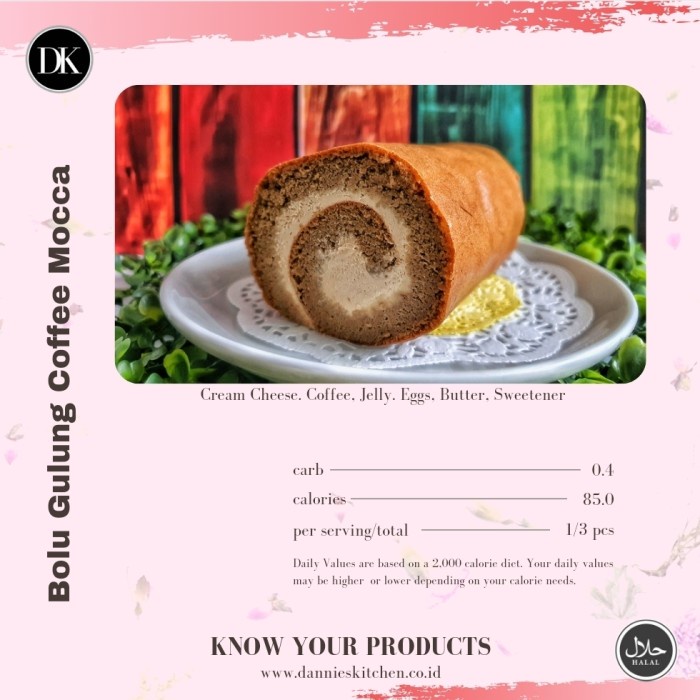 

BOLU GULUNG COFFEE MOCCA KETO KODE 383