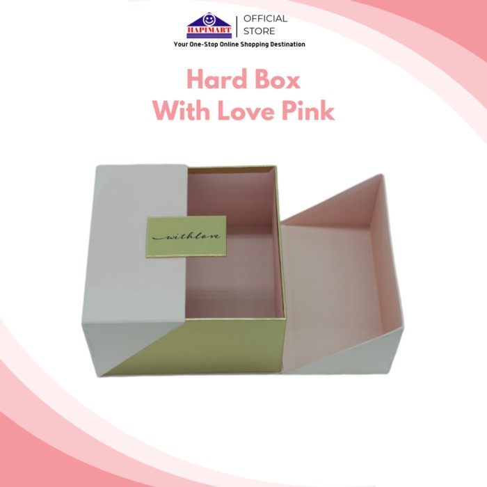 

Box Hampers Pink Gold With Love Hampers/Gift Hard Kotak Kado Hadiah