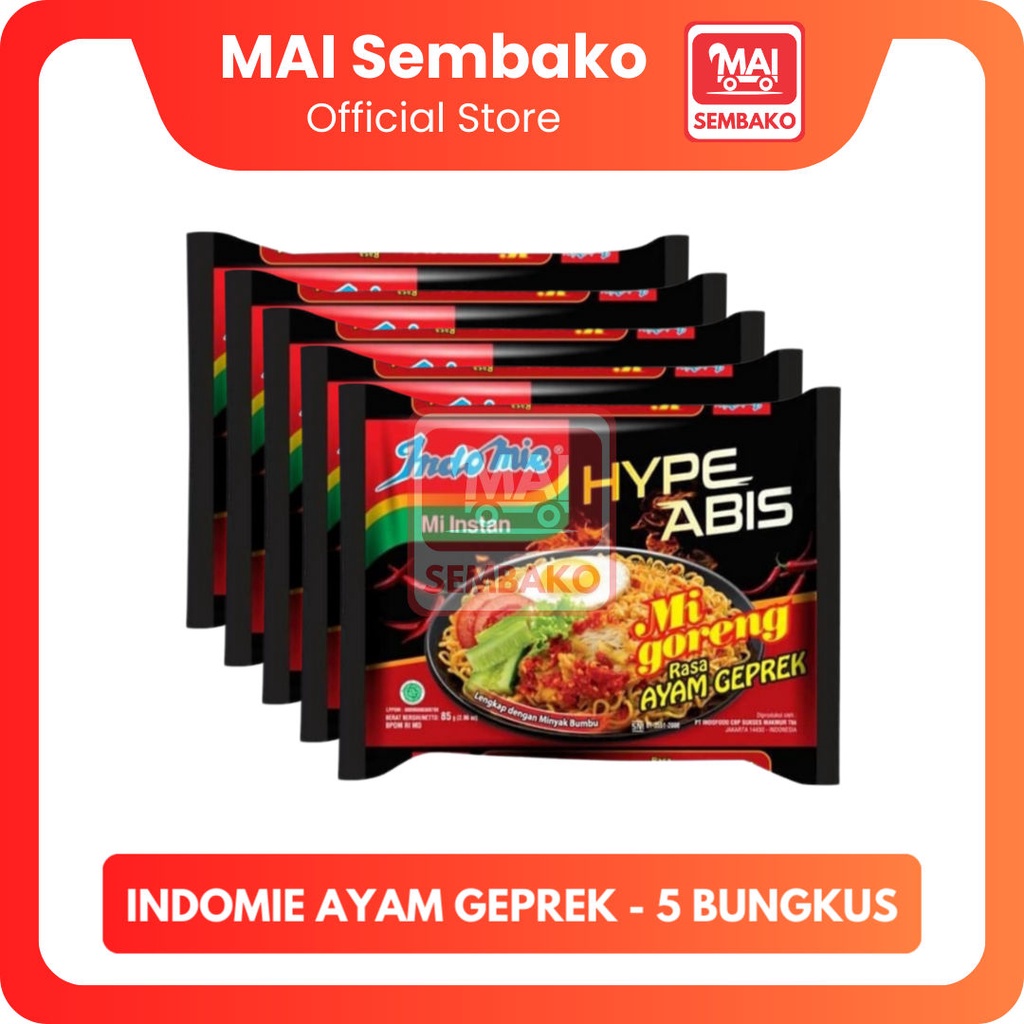 

Indomie Ayam Geprek 5 Bungkus - Mie Instan Indomie Goreng Geprek Hype Abis