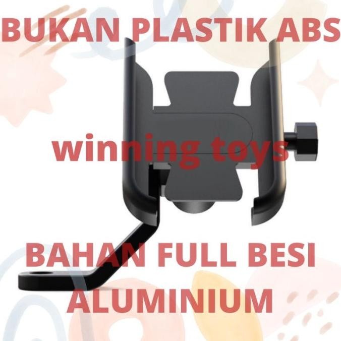 SALE SEPEDA MOTOR AKSESORIS SEPEDA MOTOR HOLDER HP BESI HOLDER HP ALUMINIUM
