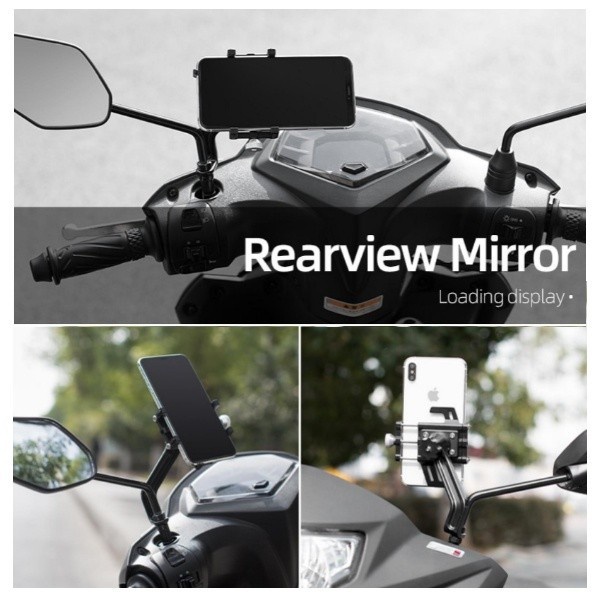 TERBAIK Terlaris Aksesoris Motor Phone Holder Hp Motor Spion Rockbros Almunium