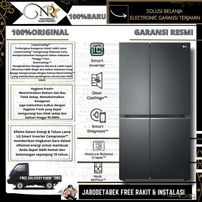 Lg Gc-B257Sqzl - Kulkas Side By Side Inverter 2023 - Lg Gcb257Sqzl