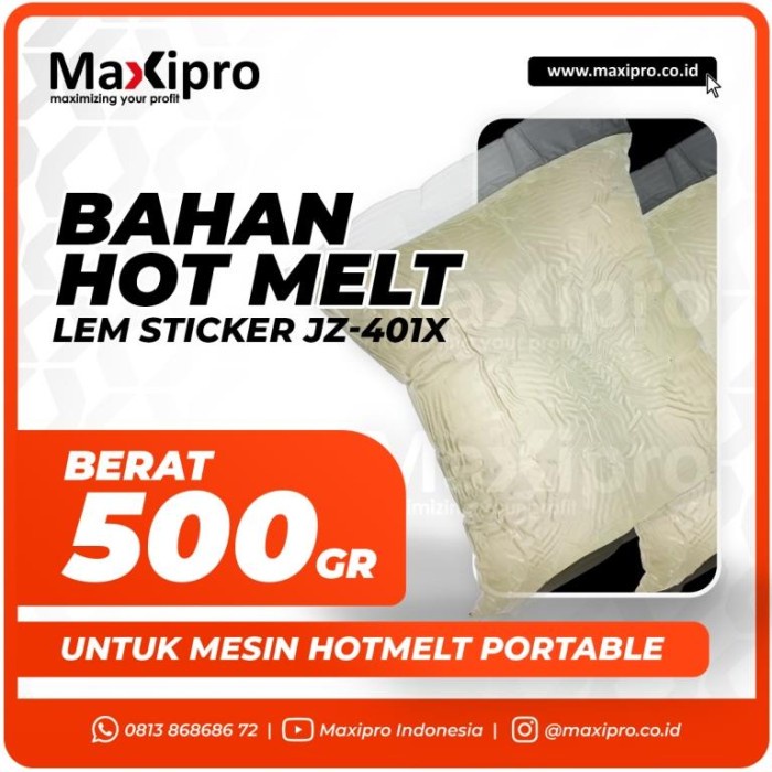 

Bahan Lem Hot Melt Sticker JZ-401X (500Gr)