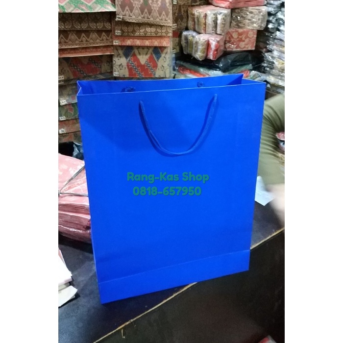 

Paperbag BIRU Folio karton Duplex Tebal