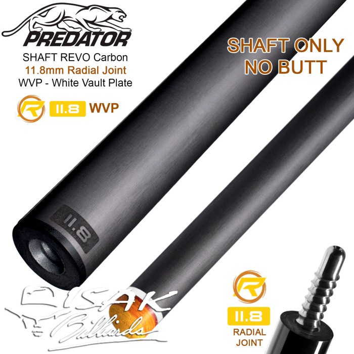 Predator Revo 11.8mm Carbon Shaft Radial WVP Billiard Stick Cue Shaf