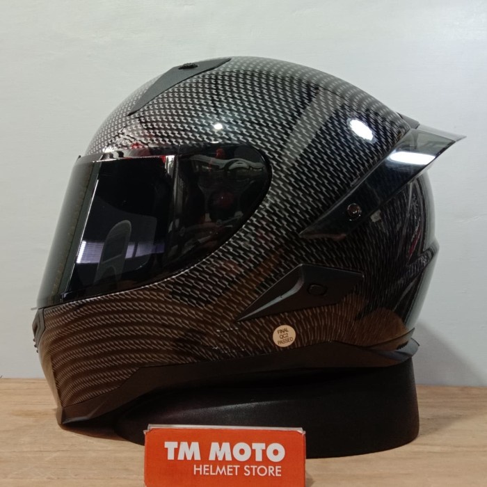Helm Snail Ffs1 Carbon Glossy - Visor Dark