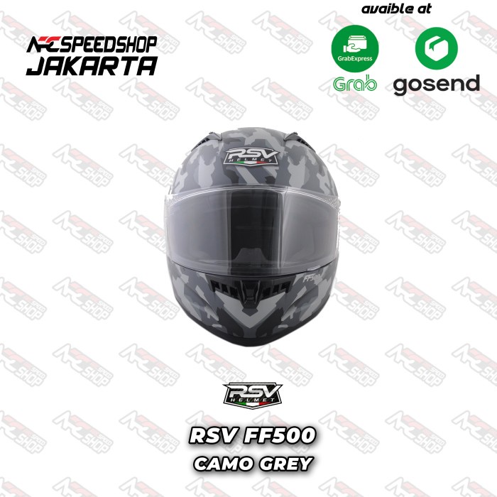 Helm Full Face Rsv Ff500 Camo Grey - Helmet Motor Ff 500 Fullface