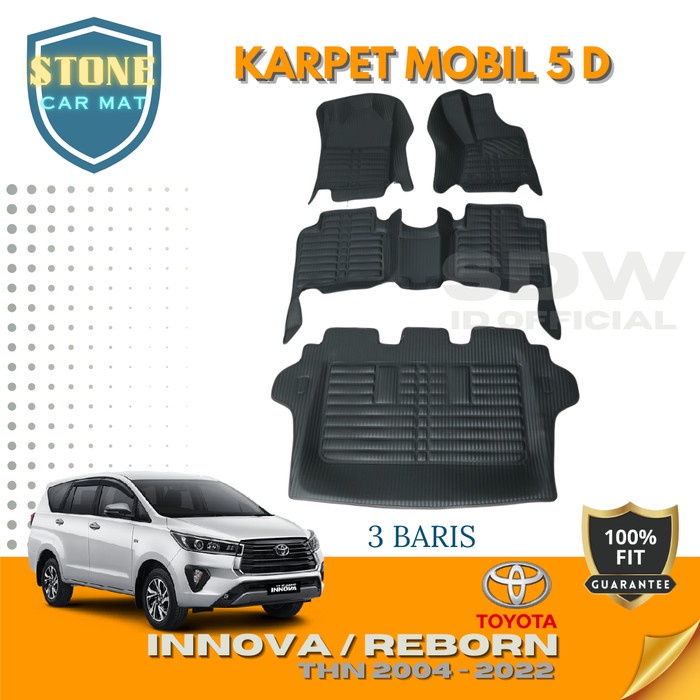 Karpet Mobil 5D Toyota Innova Reborn 2016-2023 / 5D Car Mat karpet mangkok eva foam motif big carbon