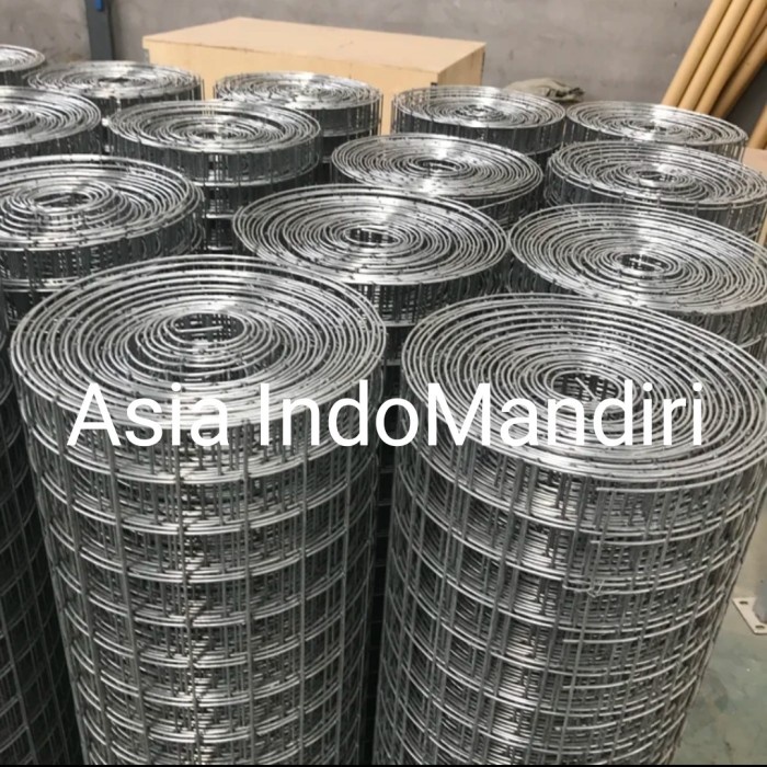 Kawat Loket Galvanis 50mmx50mm Tebal Kawat 2mm / wiremesh Galvanis 5cmx5cmx2mm