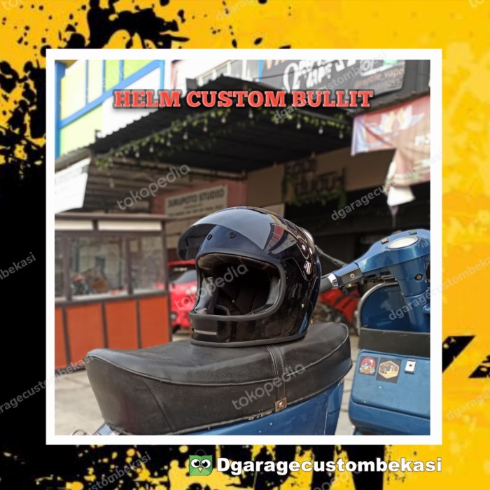 Helm Custom Bullit Cc Helm Cakil Moto 3 Ghostbone M30 Cargloss