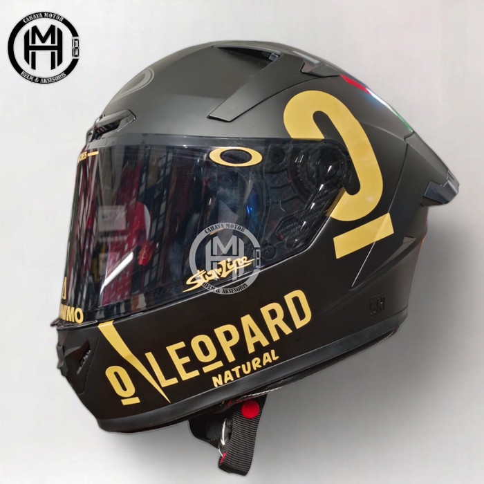 Paket Ganteng Helm Alv Genesis Black Doft LeopardFull Face