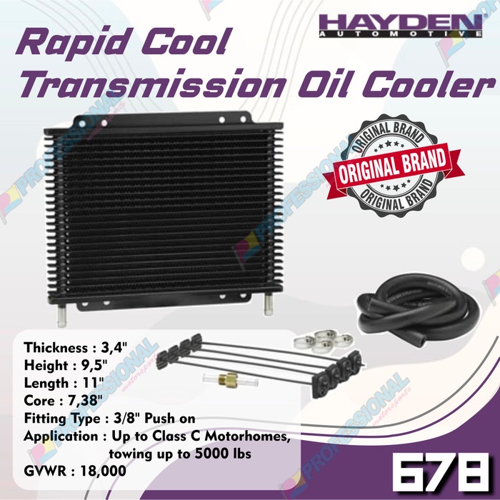 Atf Transmission Cooler Hayden 678 Rapid Cool Innova Pajero Fortuner