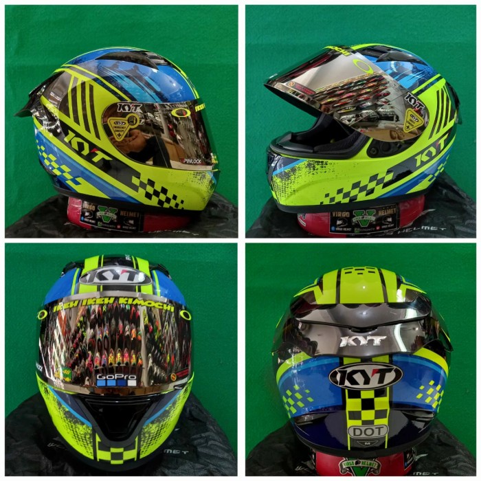 Kyt R10 Motif Seri 4 Yellow Fluo Paket Ganteng Termurah