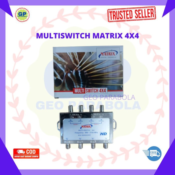Multiswitch Parabola Matrix 4x4 UNTUK 2 LNB Satelit 4 Receiver