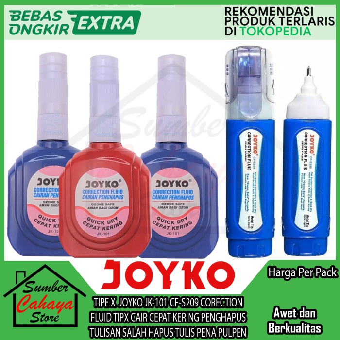 

PROMO TIPE X TIPE EX JK-101 CF-S209 CORECTION FLUID TIPX CAIR CEPAT KERING PENGHAPUS TULISAN SALAH